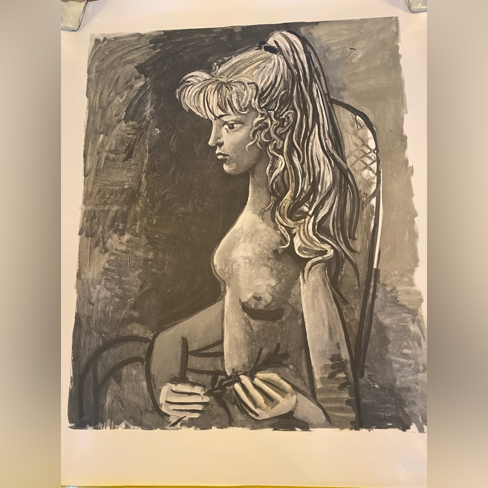 Picasso lithograph print "Sylvette Au Fauteuil"